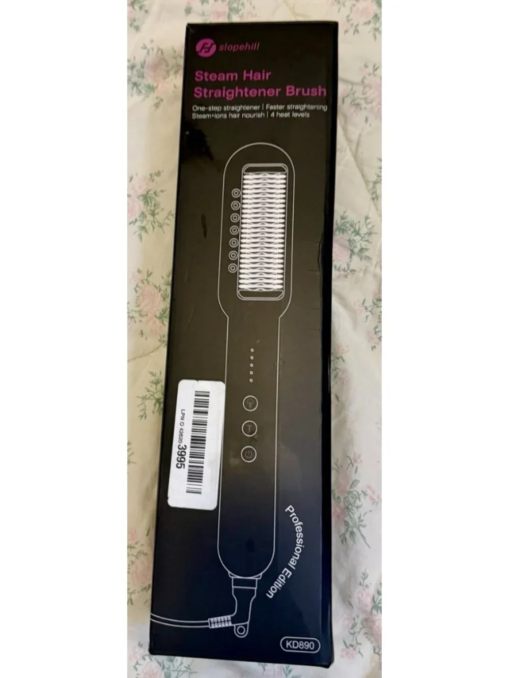 NEW Slopehill STEAM Hair STRAIGHTENER Brush IONIC New Open Box KD890